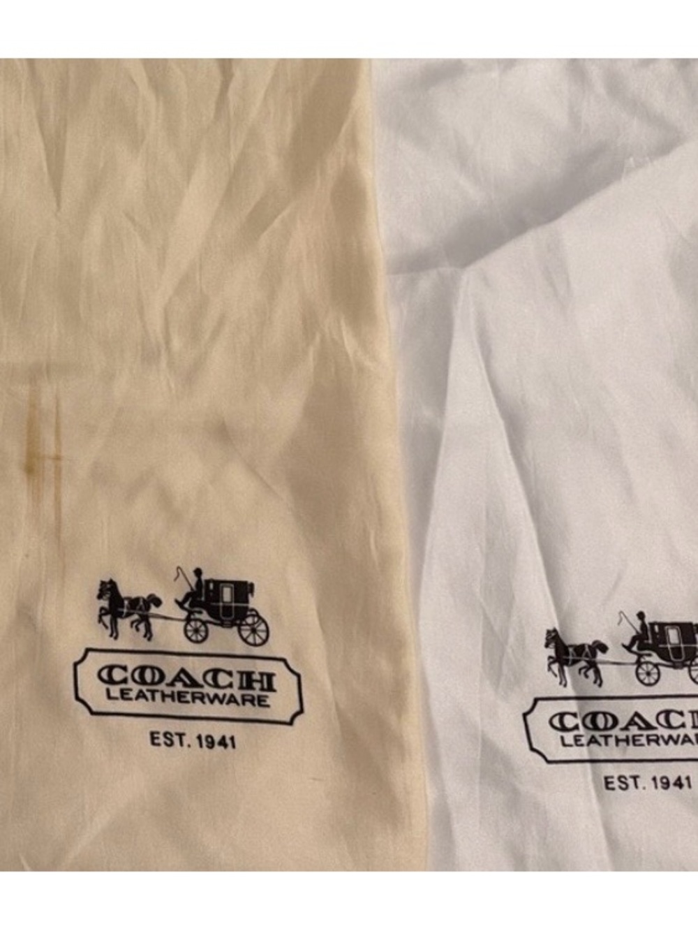 Set of 2 Coach Dust Bags